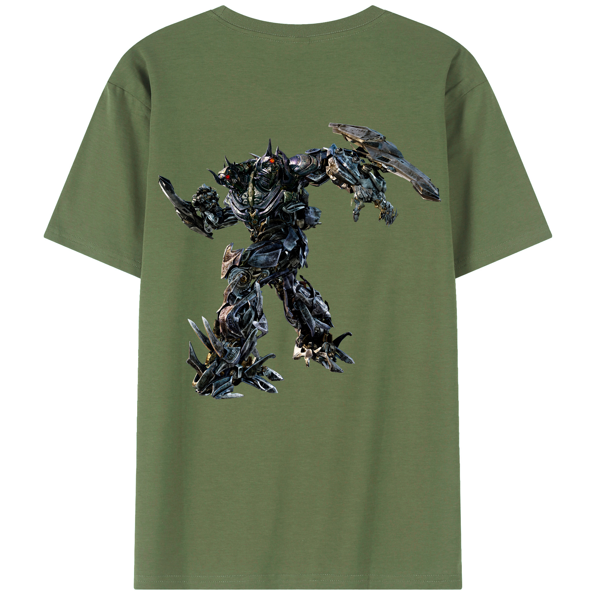 （画像用） Transformers トランスフォーマー 綿100％ メンズ半袖Tシャツ（バックプリント） 通気性
